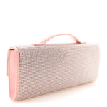 Nappa Crystal Long Andiamo Top Handle Clutch Rose