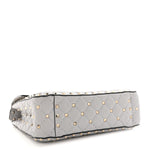 Nappa Medium Rockstud Spike Shoulder Bag Pastel Grey
