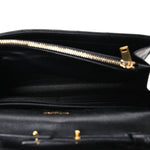 Grain De Poudre Matelasse Chevron Monogram Chain Wallet Black