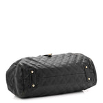 Calfskin Quilted Stam Black