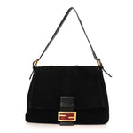 Suede Mama Baguette Black