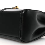 Satinated Calfskin Mini 16 Top Handle Bag Black