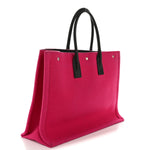 Wool Rive Gauche Tote Fuchsia