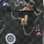Damier Graphite World Map Avenue Sling Backpack