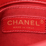 Lambskin Quilted CC Unchained Crossbody Red