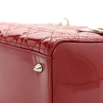 Patent Cannage Medium Lady Dior Red