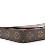 Monogram Pochette Felicie Chain Wallet Fuchsia