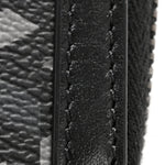 Coated Canvas La Greca Signature  Black Gray