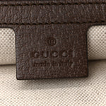 GG Supreme Monogram Web Ophidia Half Moon Hobo Brown