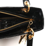 Patent Cannage Medium Lady Dior Black