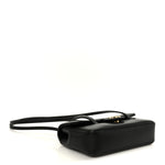 Shiny Caviar Mini Preppy Coco Shoulder Bag Black