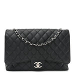 Caviar Quilted Maxi Double Flap Black