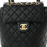 Lambskin Quilted Mini Urban Spirit Backpack Black