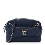 Caviar Quilted Large In & Out Camera Case Navy