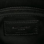Lambskin Quilted Monogram Monochrome Small Loulou Puffer Chain Satchel Black