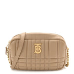 Lambskin Quilted Small Lola Camera Bag Oat Beige