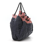 Denim Quilted Large Stretch Spirit Cabas Blue
