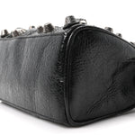 Agneau Arena Crystal Neo Nano Cagole Handbag Black