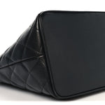 Caviar Quilted Medallion Tote Black