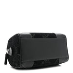 Lauretos Lurex Jacquard Small Ella Boston Bag Black