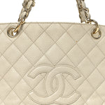 Caviar Quilted Petit Timeless Tote PTT Beige