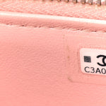 Lambskin Quilted Mini Sweet Camellia Vanity Case With Chain Pink