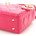 Lambskin Cannage Mini Lady Dior Pink