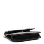Lambskin Quilted Pearl Crush Flap With Chain Black