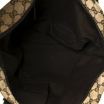 GG Monogram Small Web Handle Bucket Tote Dark Brown