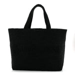Raffia Wide Tote Black