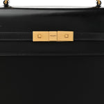 Smooth Calfskin Manhattan Top Handle Black