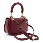 Boarded Dyana Lux Calfskin Web Monochrome Small Bamboo 1947 Top Handle Bag Rosso Ancora