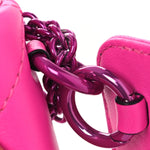Nappa Lacquer Monochrome Small Roman Stud Shoulder Bag Pink PP