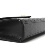Grain De Poudre Textured Mixed Matelasse Triquilt Medium Monogram Satchel Black