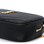 Grain De Poudre Matelasse Monogram Mini Lou Camera Bag Black