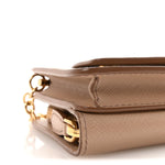 Saffiano Chain Wallet Cammeo
