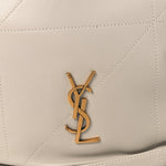 Lambskin Matelasse Monogram Medium Jamie 4.3 Pochon Blanc Vintage