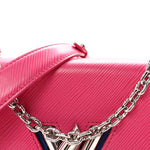 Epi Twist Shoulder Bag MM Pink Blue