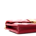 Lambskin Cannage Dioraddict Wallet On Chain Clutch Fuchsia
