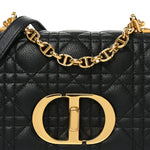 Calfskin Cannage Small Caro Bag Black
