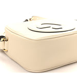 Sakai Be Green Calfskin Diagonal Stitched Small Blondie Shoulder Bag Mystic White