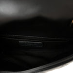 Calfskin Quilted CC Uniform Flap Belt Bag Black