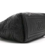 Lambskin Quilted Medium Coco Cocoon Reversible Tote Black