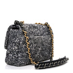 Tweed Quilted Medium Chanel 19 Flap Grey