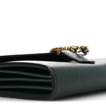 Calfskin Garden Dionysus Chain Wallet Emerald