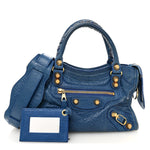 Agneau Giant 12 Gold Hardware Mini City Bleu Lazuli