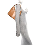 Polished Calfskin Small Soft Candy Shoulder Bag Caramel