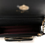 Caviar Quilted Business Affinity Clutch With Chain Black