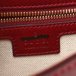 Roxy Calfskin Medium Blondie Top Handle Bag Rosso Ancora