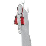Calfskin Small Sylvie Shoulder Bag Hibiscus Red